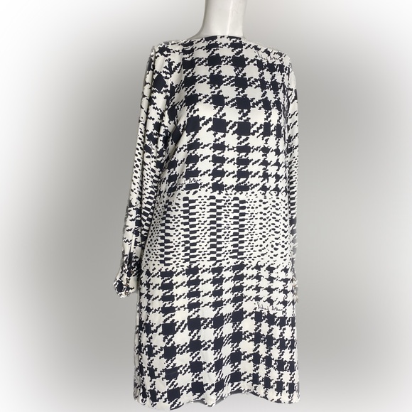 Ladies Richard Allen X houndstooth mod contemporary shift dress two tone ska - Picture 3 of 9